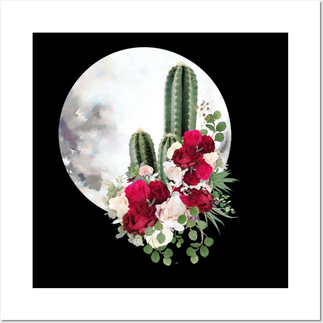 Moonlight Succulents 3 Wall Art by Collagedream